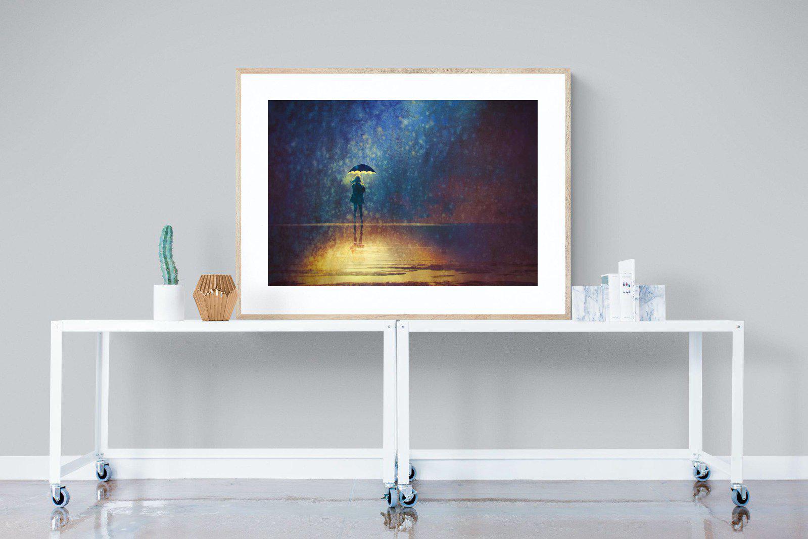 Rain Art-Wall_Art-120 x 90cm-Framed Print-Wood-Pixalot