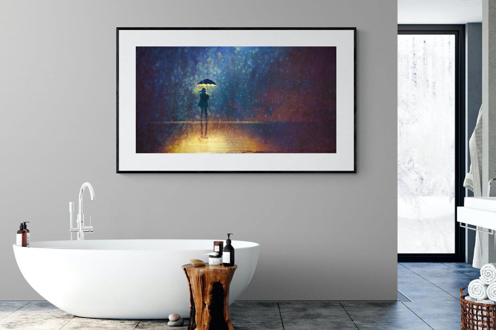 Rain Art-Wall_Art-180 x 110cm-Framed Print-Black-Pixalot