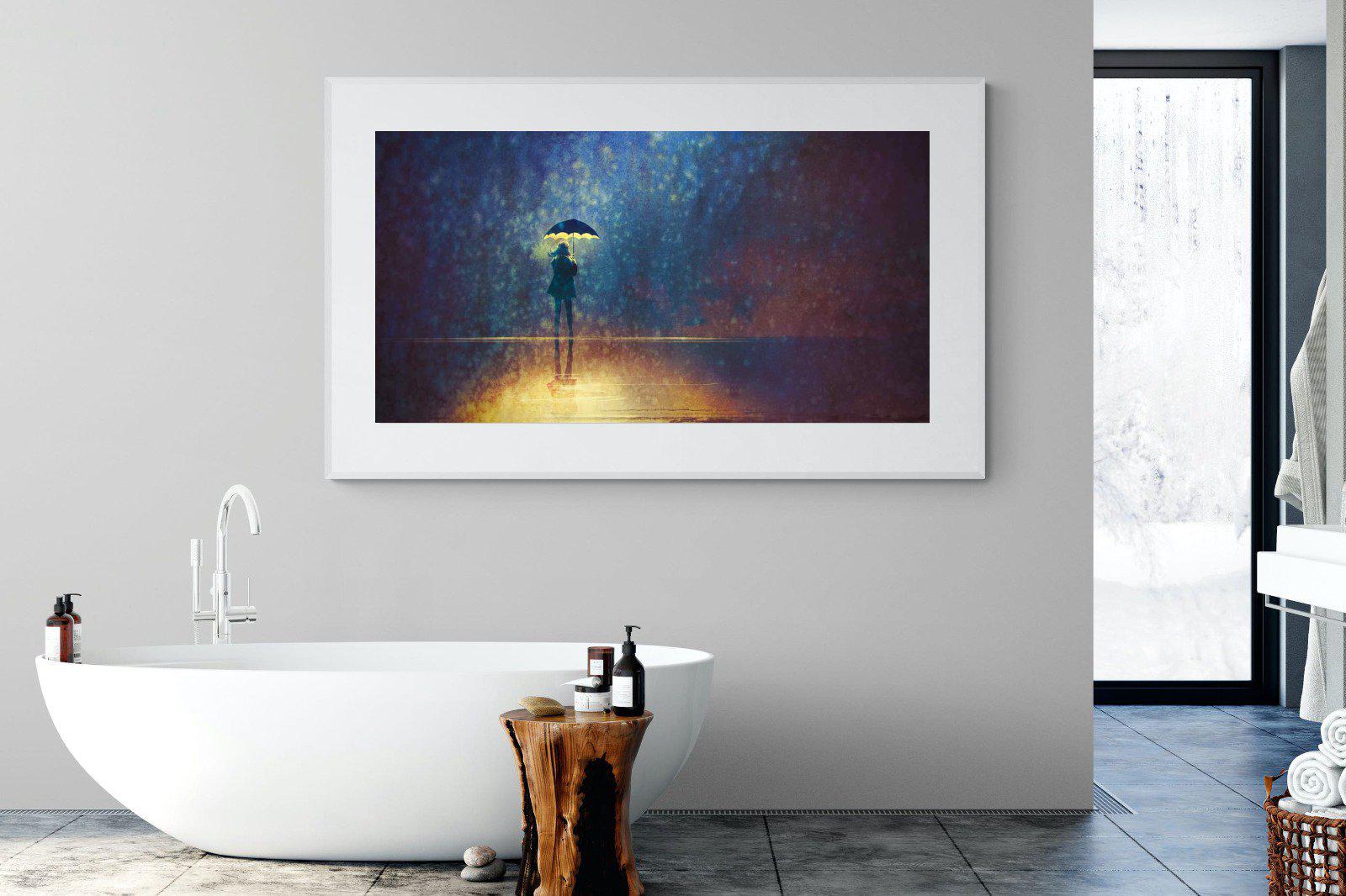 Rain Art-Wall_Art-180 x 110cm-Framed Print-White-Pixalot