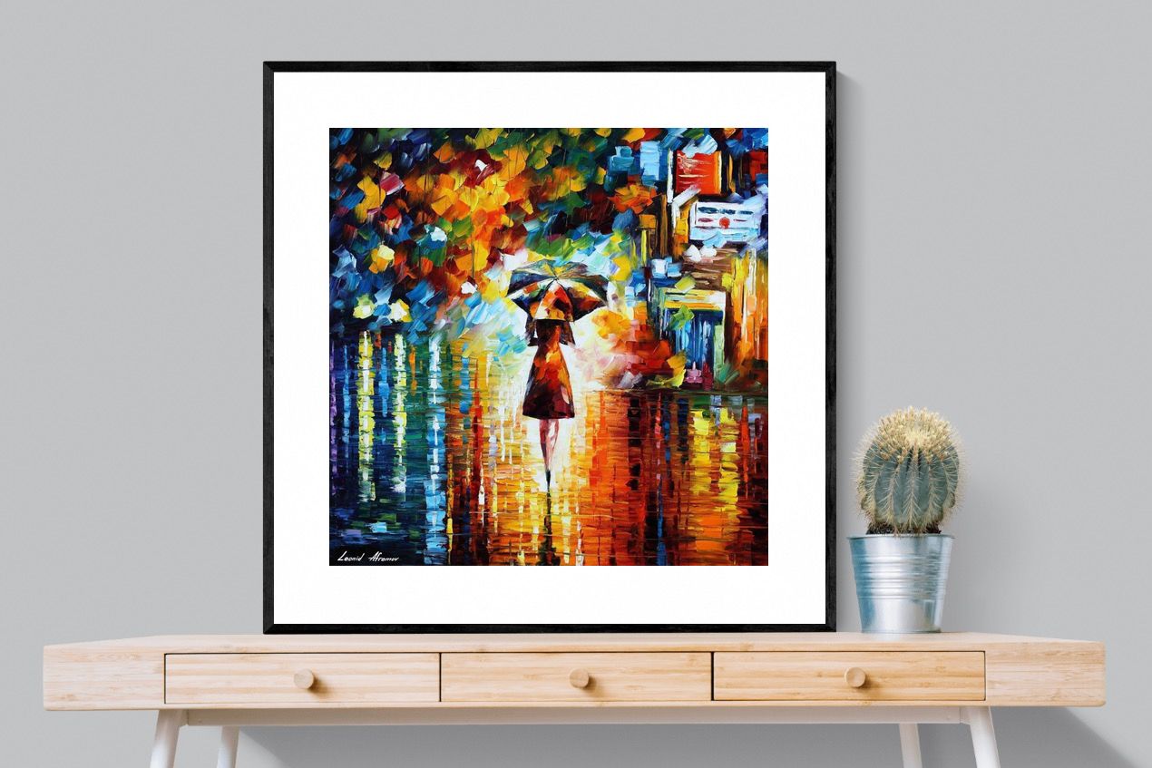 Rain Princess-Wall_Art-100 x 100cm-Framed Print-Black-Pixalot