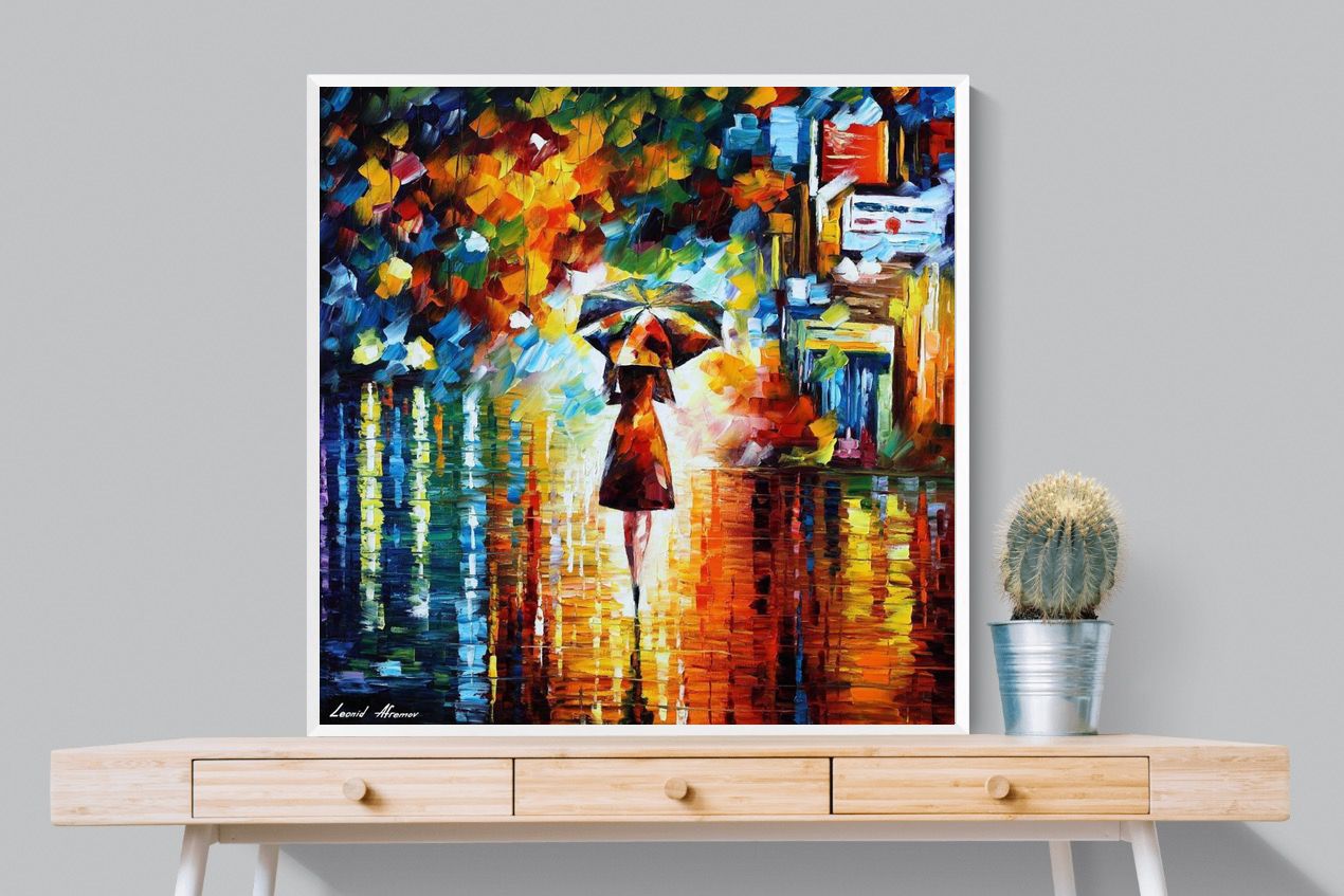 Rain Princess-Wall_Art-100 x 100cm-Mounted Canvas-White-Pixalot
