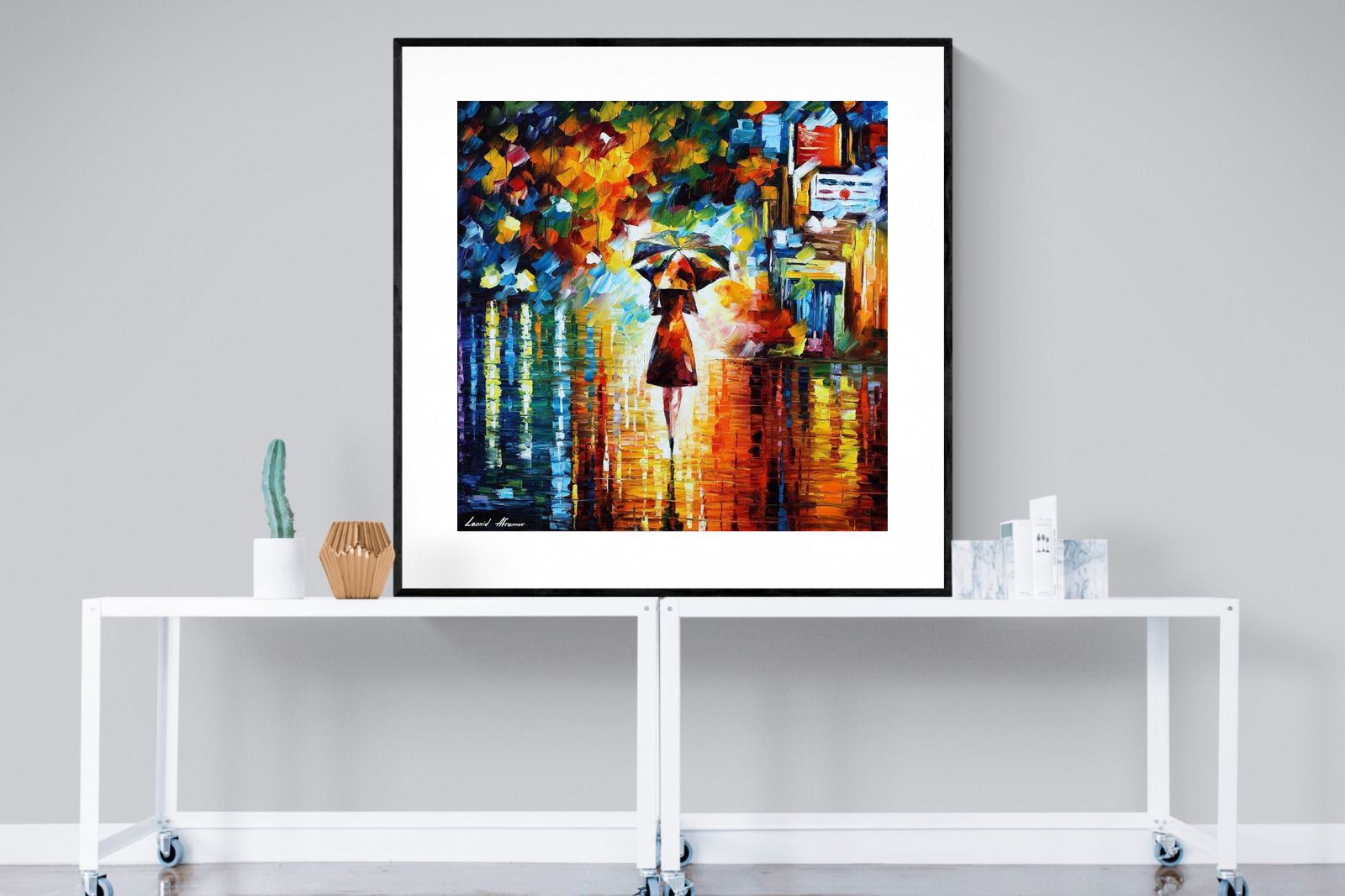 Rain Princess-Wall_Art-120 x 120cm-Framed Print-Black-Pixalot
