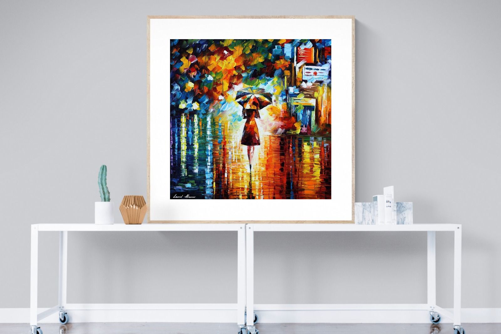 Rain Princess-Wall_Art-120 x 120cm-Framed Print-Wood-Pixalot