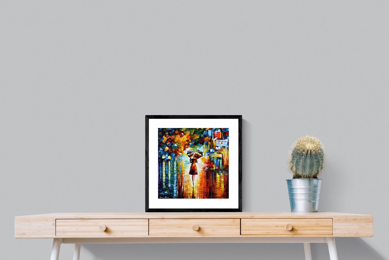 Rain Princess-Wall_Art-50 x 50cm-Framed Print-Black-Pixalot