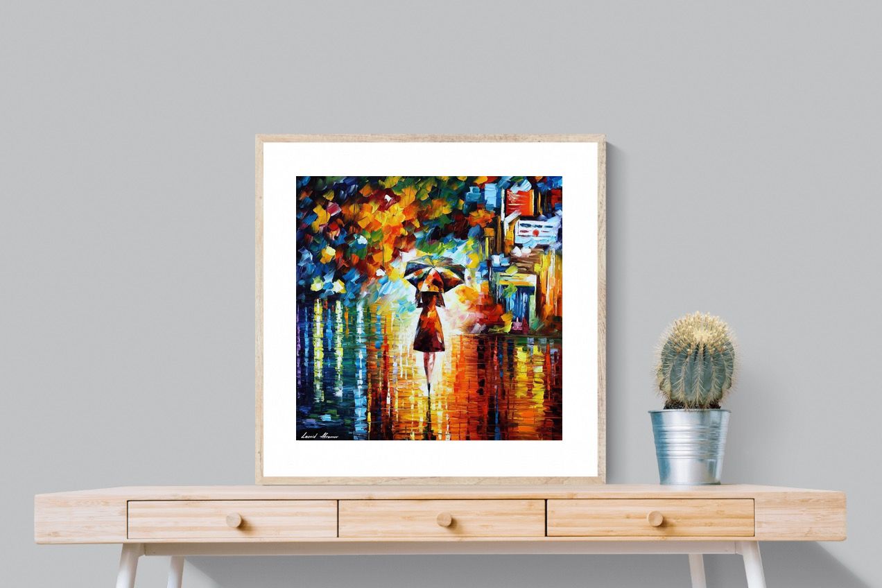 Rain Princess-Wall_Art-80 x 80cm-Framed Print-Wood-Pixalot