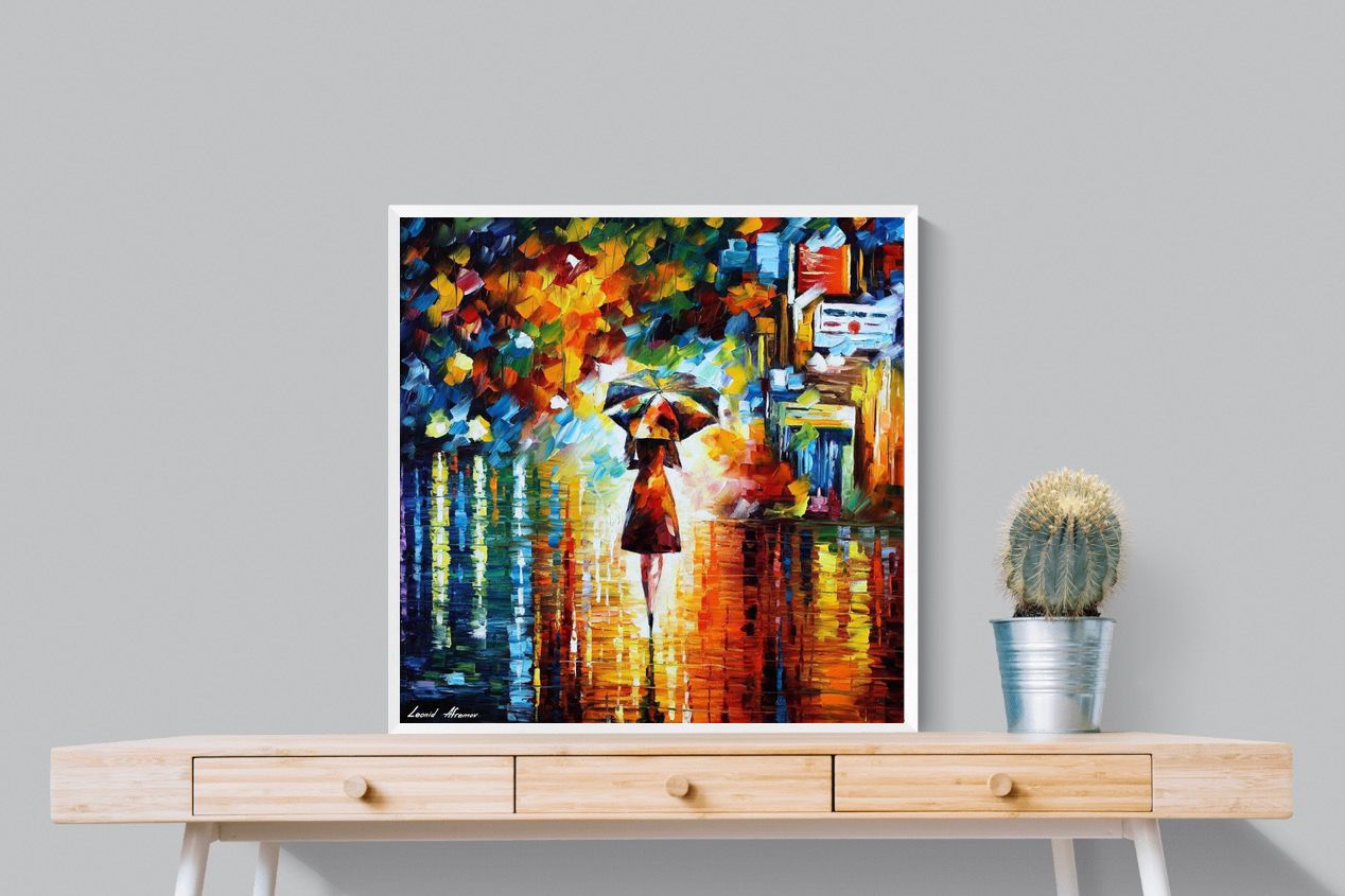 Rain Princess-Wall_Art-80 x 80cm-Mounted Canvas-White-Pixalot