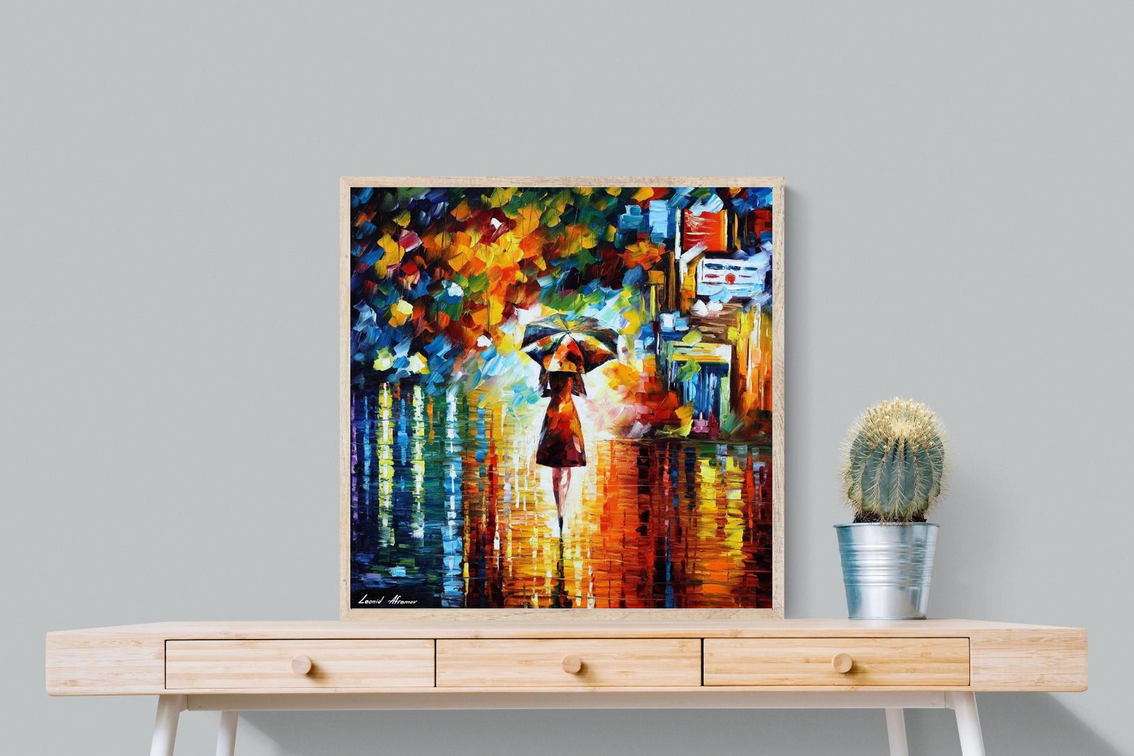 Rain Princess-Wall_Art-80 x 80cm-Mounted Canvas-Wood-Pixalot