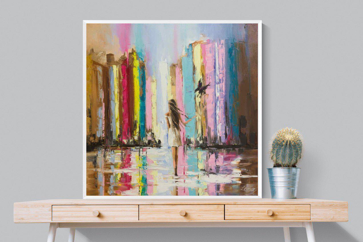 Rainbow Bridge-Wall_Art-100 x 100cm-Mounted Canvas-White-Pixalot
