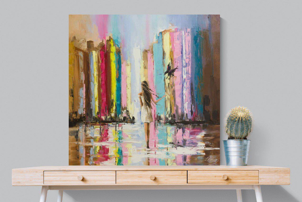 Rainbow Bridge-Wall_Art-100 x 100cm-Mounted Canvas-No Frame-Pixalot