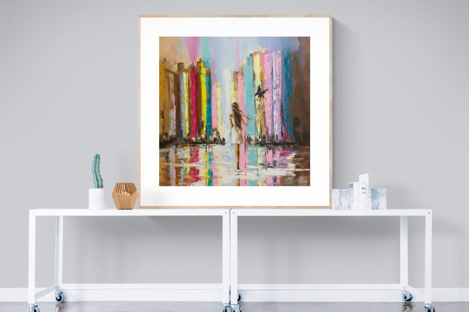 Rainbow Bridge-Wall_Art-120 x 120cm-Framed Print-Wood-Pixalot