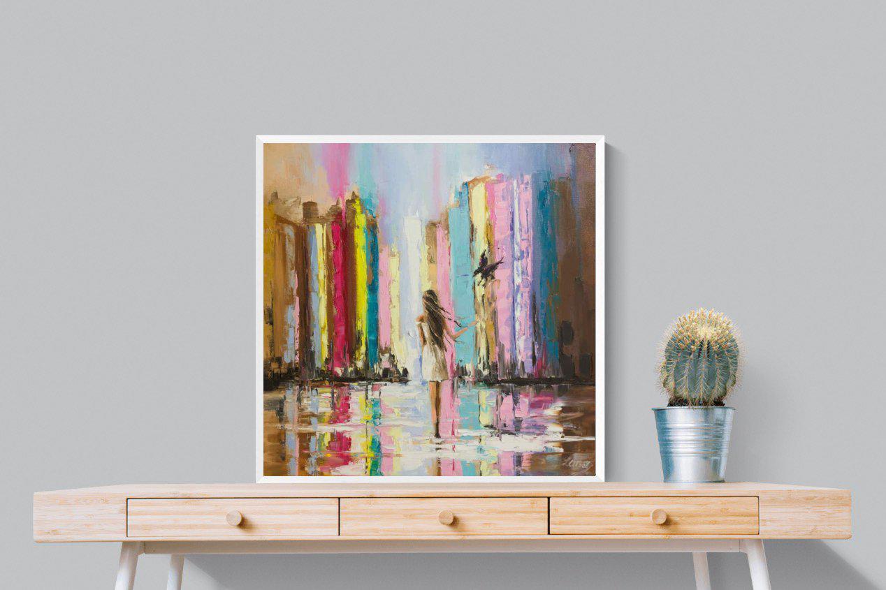 Rainbow Bridge-Wall_Art-80 x 80cm-Mounted Canvas-White-Pixalot