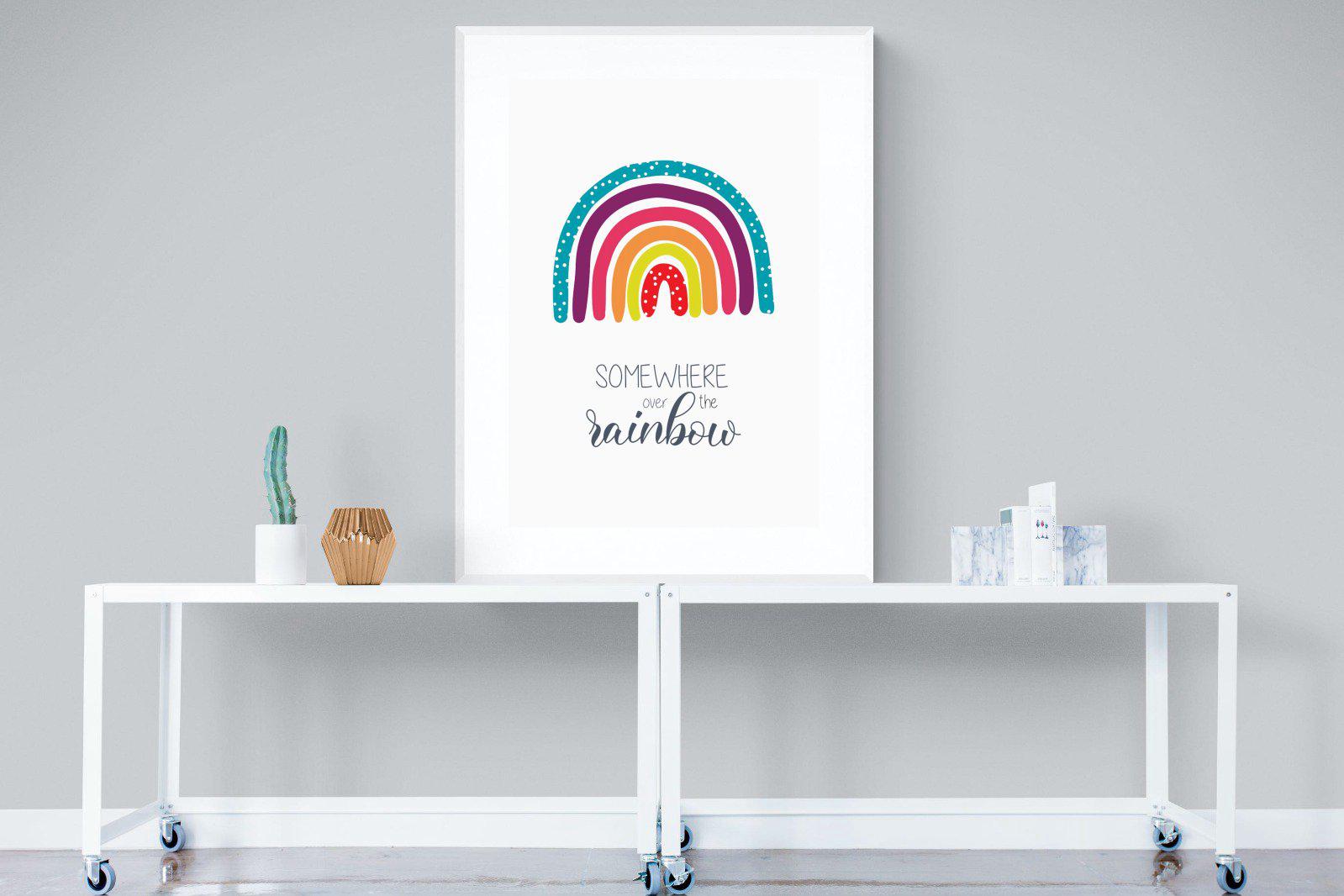 Rainbow-Wall_Art-90 x 120cm-Framed Print-White-Pixalot