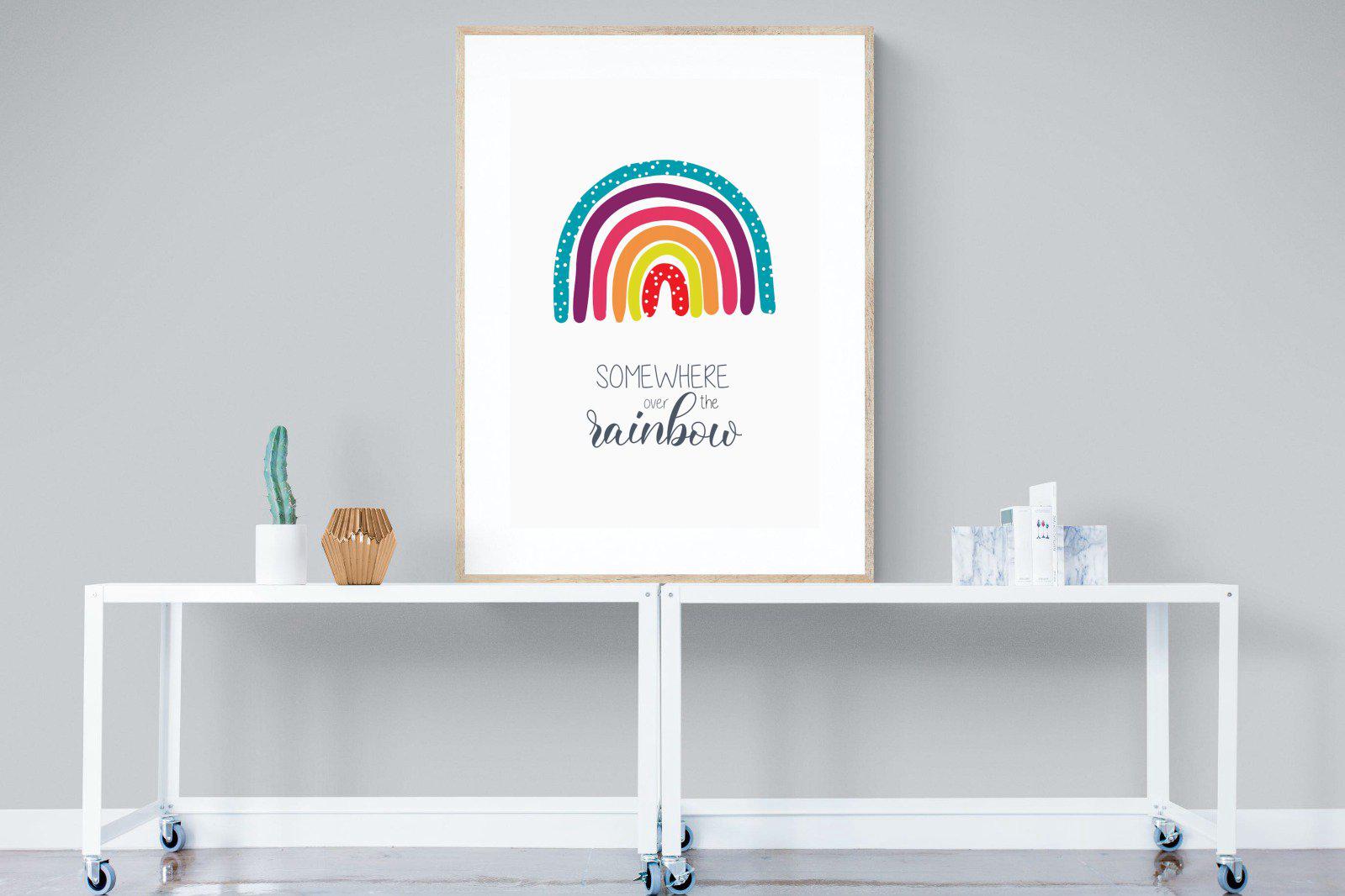 Rainbow-Wall_Art-90 x 120cm-Framed Print-Wood-Pixalot