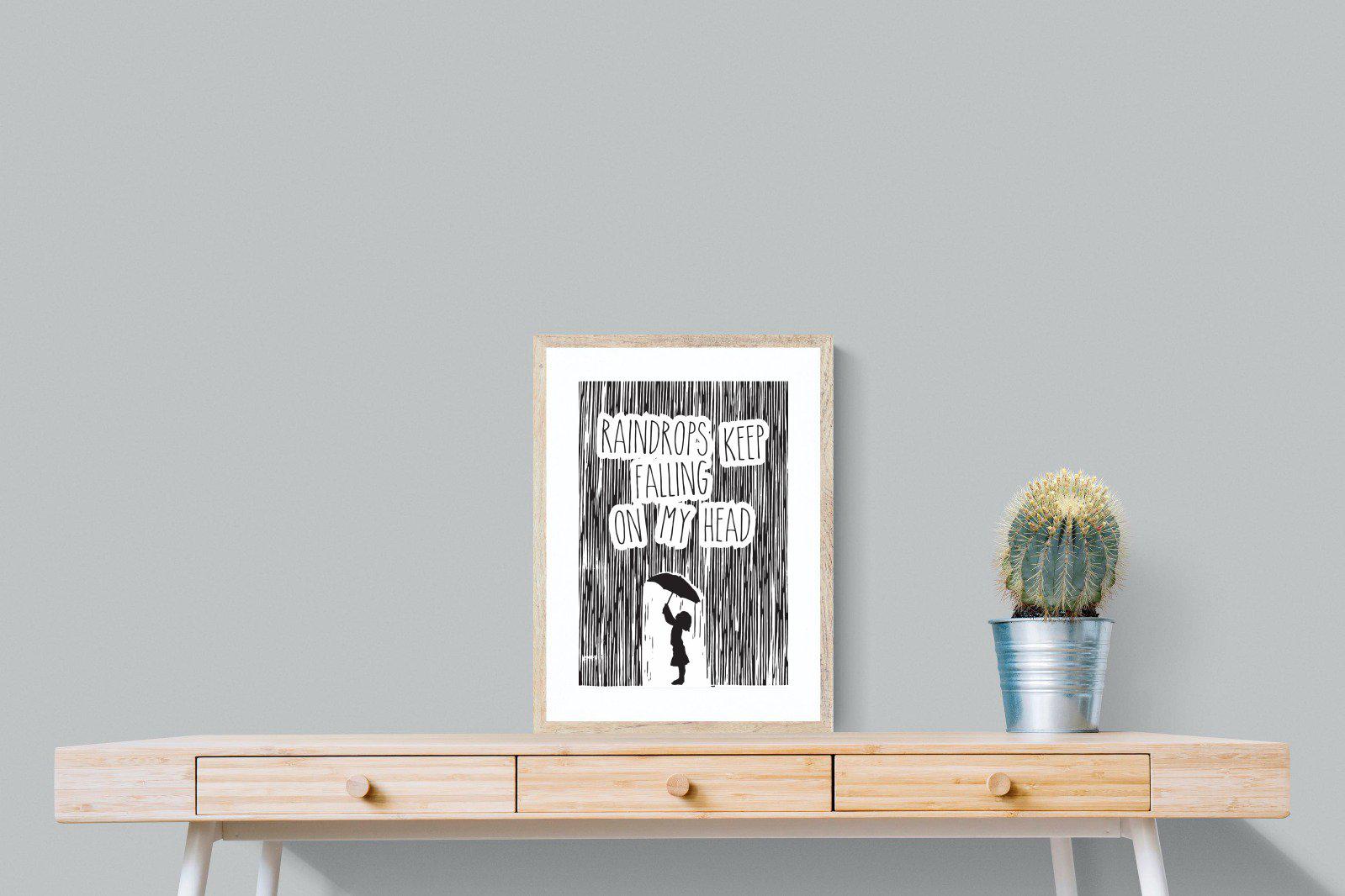 Raindrops-Wall_Art-45 x 60cm-Framed Print-Wood-Pixalot