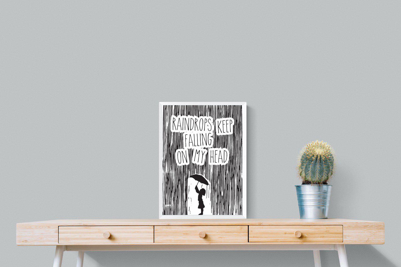 Raindrops-Wall_Art-45 x 60cm-Mounted Canvas-White-Pixalot