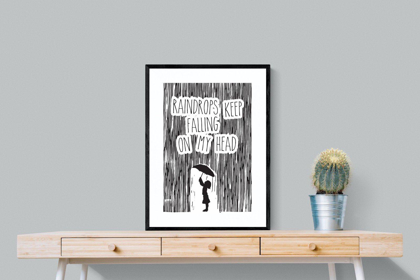Raindrops-Wall_Art-60 x 80cm-Framed Print-Black-Pixalot