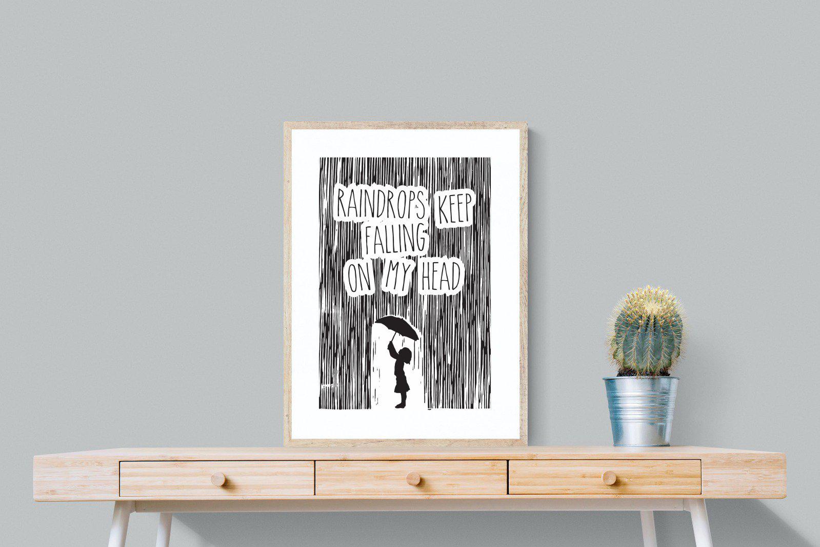 Raindrops-Wall_Art-60 x 80cm-Framed Print-Wood-Pixalot