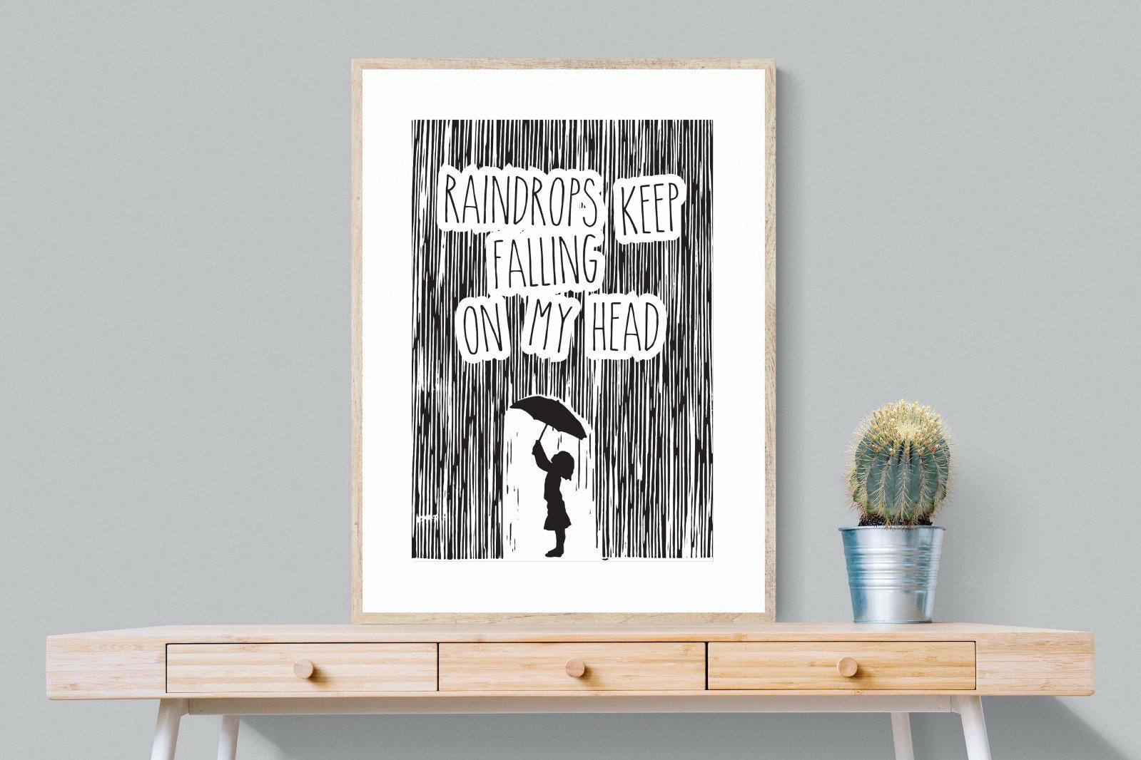 Raindrops-Wall_Art-75 x 100cm-Framed Print-Wood-Pixalot