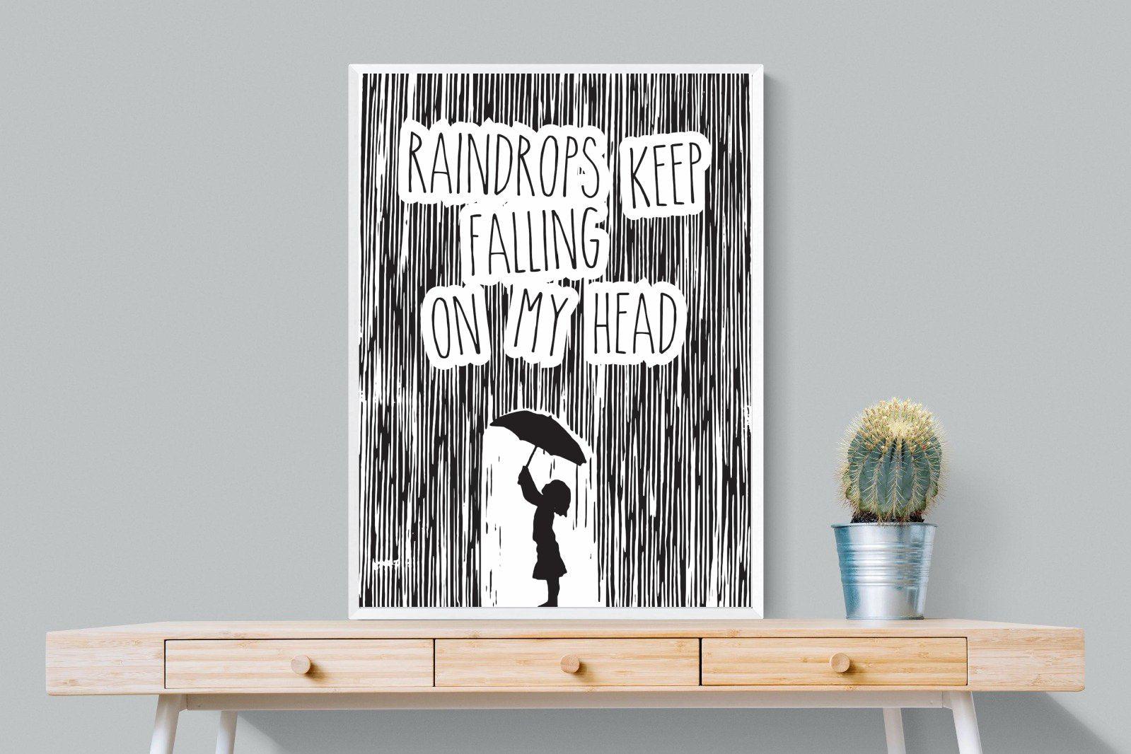 Raindrops-Wall_Art-75 x 100cm-Mounted Canvas-White-Pixalot