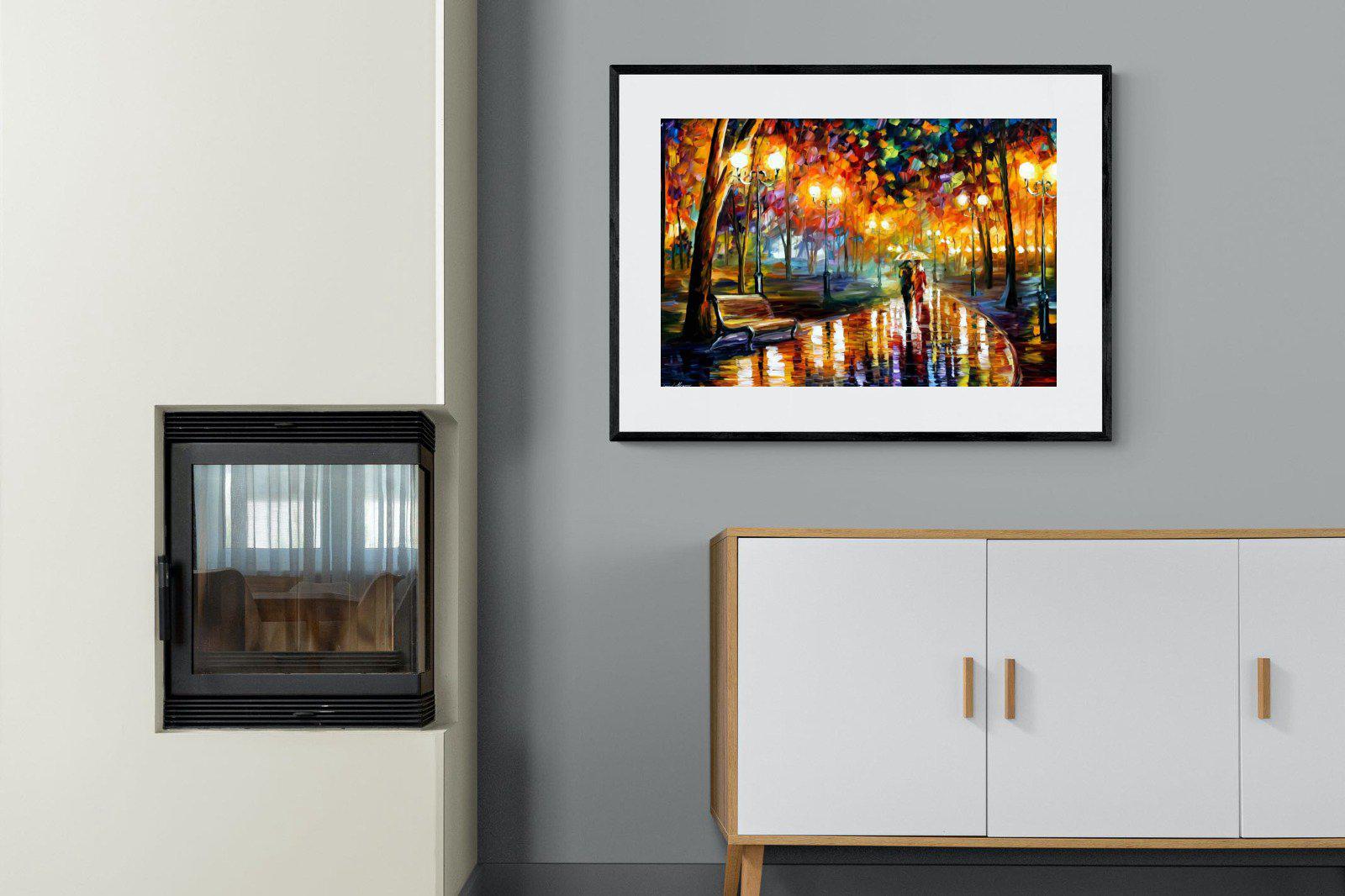 Rain's Rustle-Wall_Art-100 x 75cm-Framed Print-Black-Pixalot