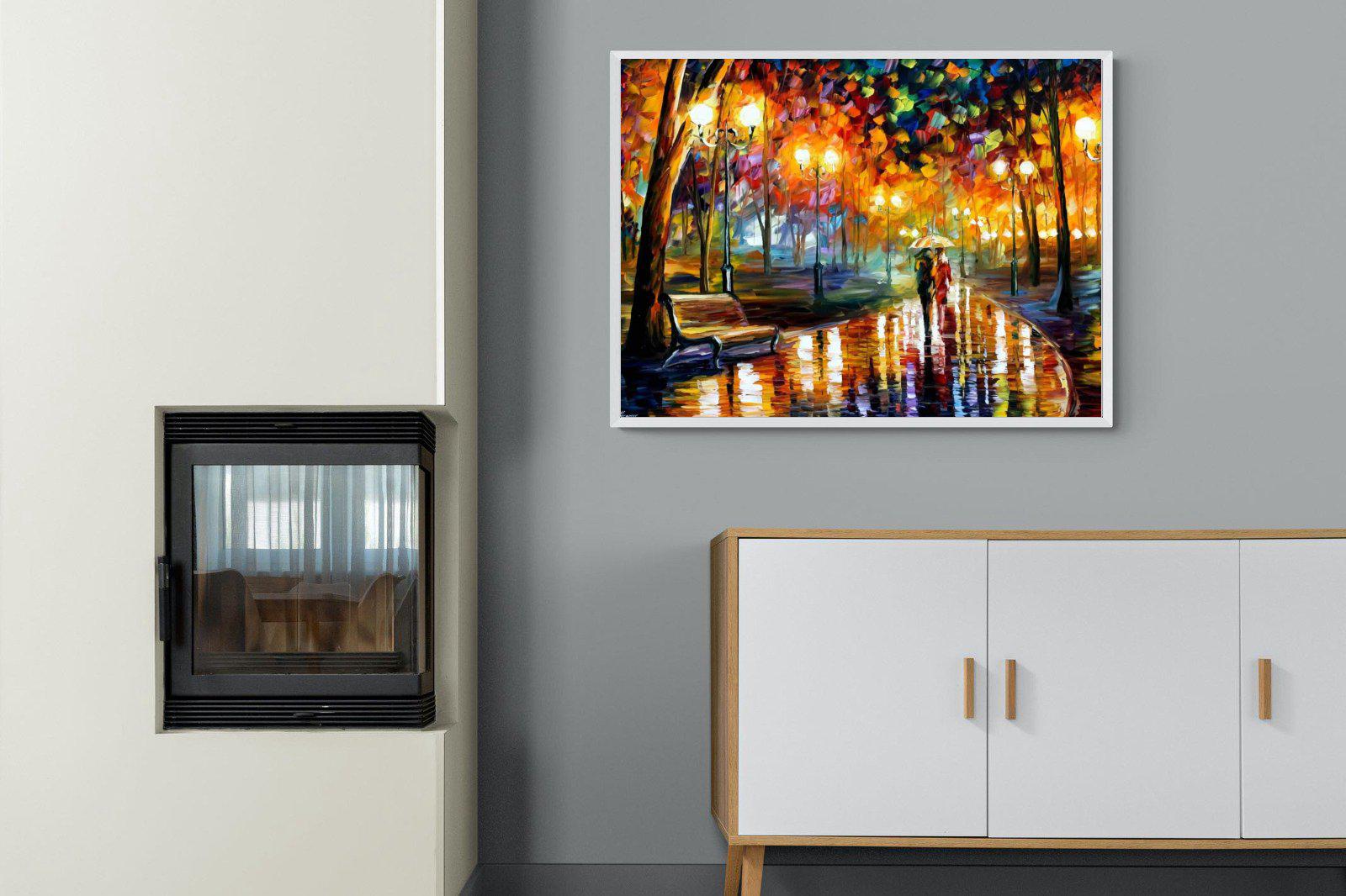 Rain's Rustle-Wall_Art-100 x 75cm-Mounted Canvas-White-Pixalot