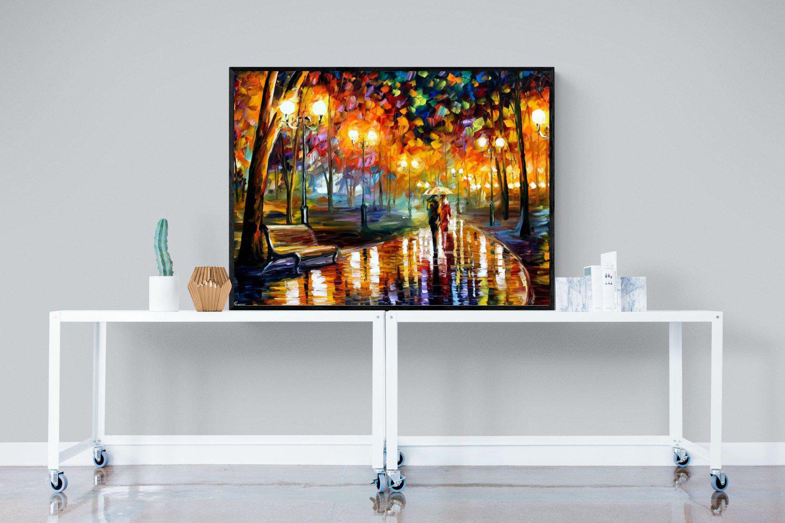 Rain's Rustle-Wall_Art-120 x 90cm-Mounted Canvas-Black-Pixalot