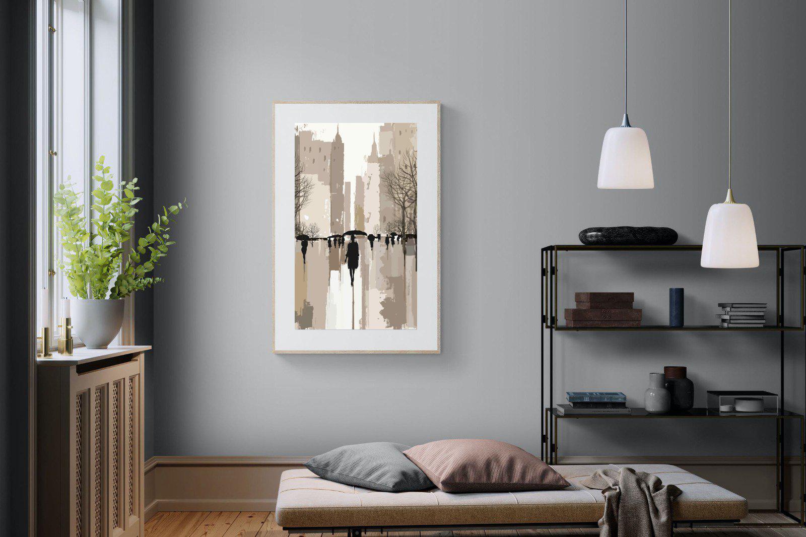 Rainy Manhattan-Wall_Art-100 x 150cm-Framed Print-Wood-Pixalot