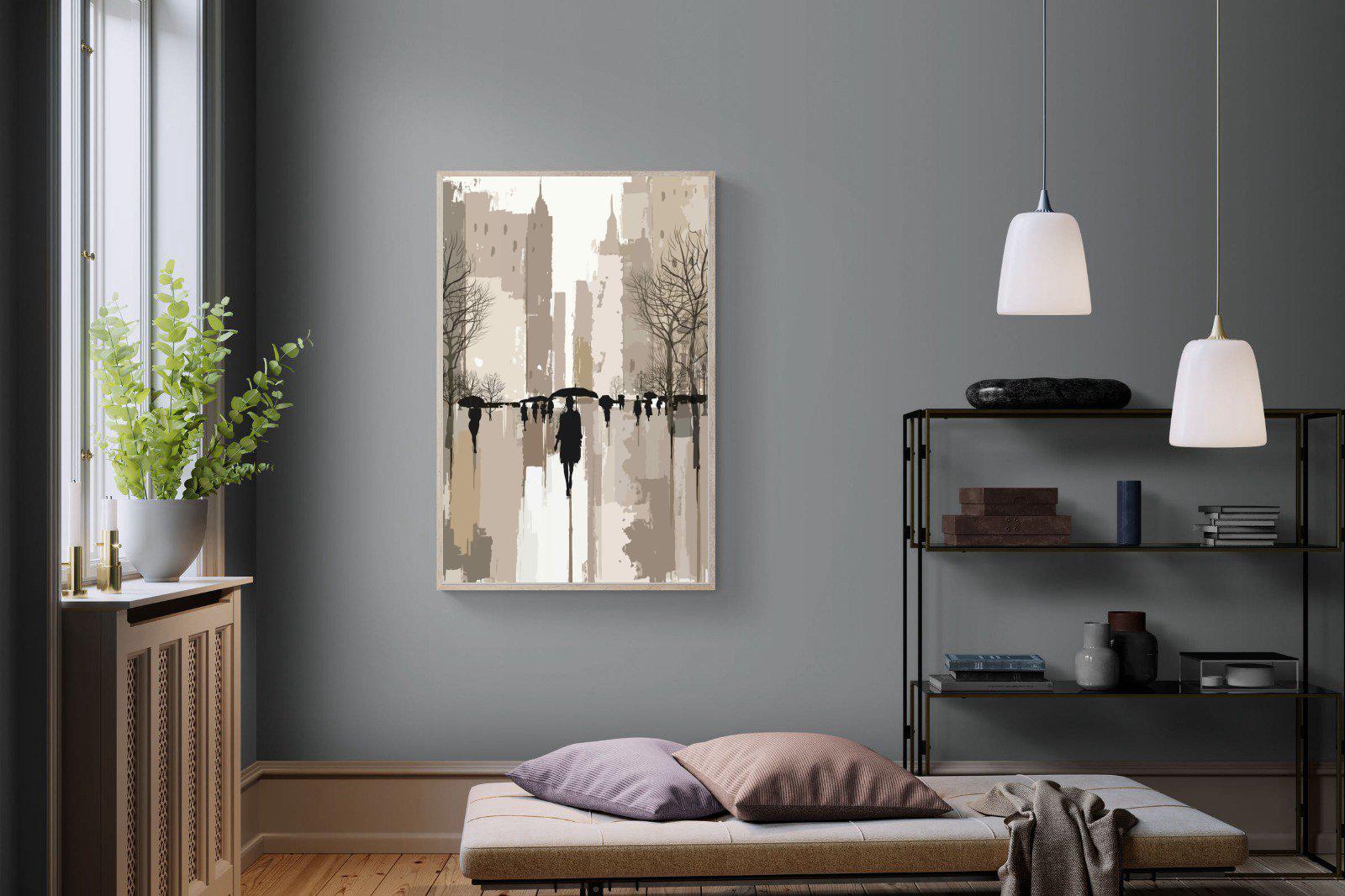 Rainy Manhattan-Wall_Art-100 x 150cm-Mounted Canvas-Wood-Pixalot