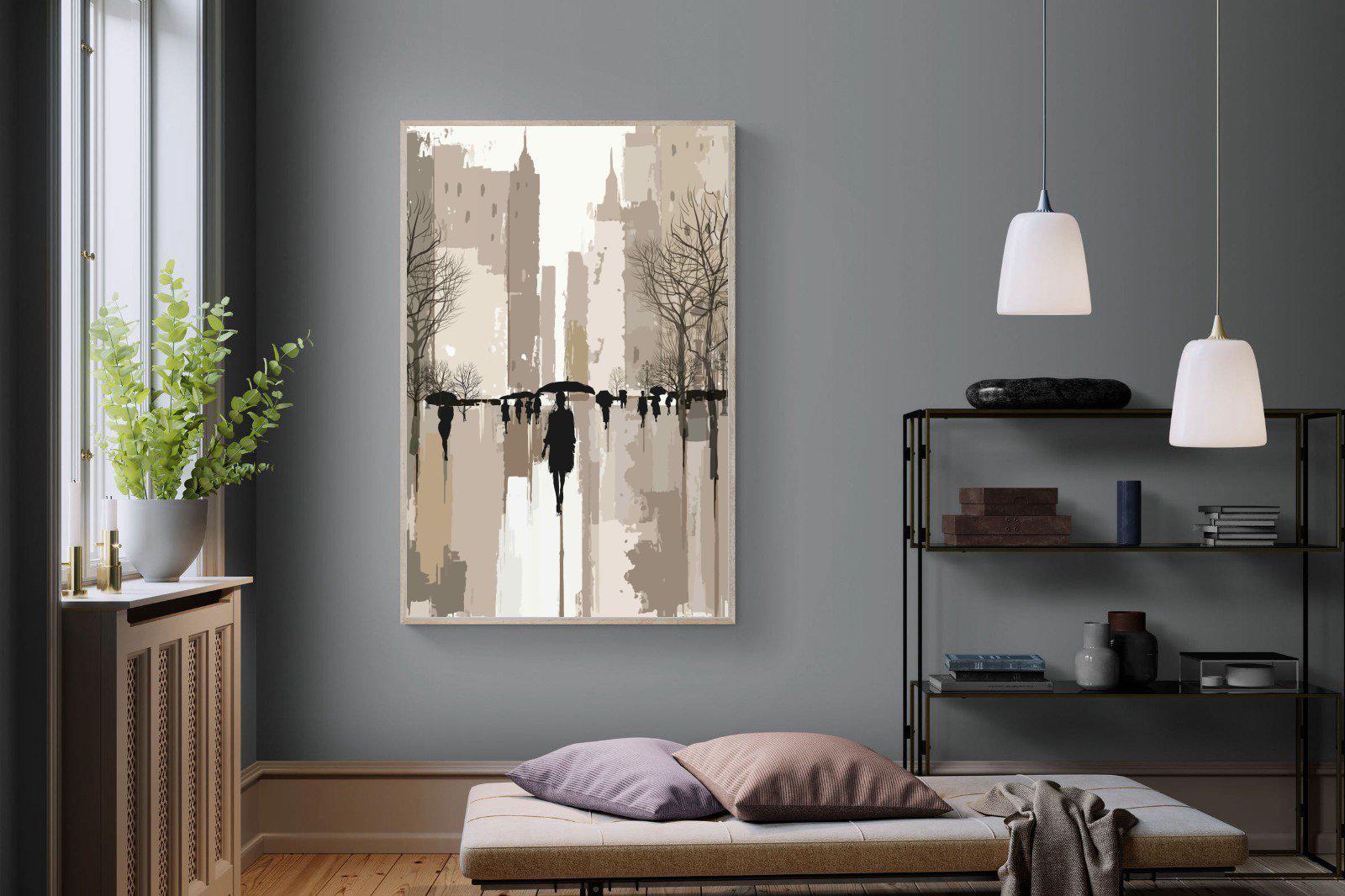 Rainy Manhattan-Wall_Art-120 x 180cm-Mounted Canvas-Wood-Pixalot