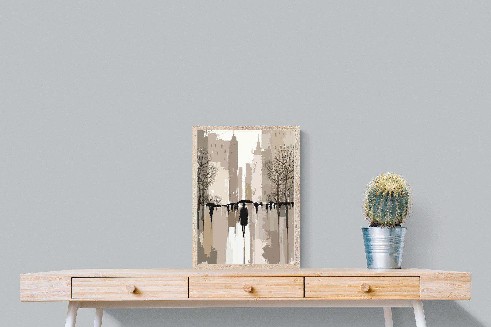 Rainy Manhattan-Wall_Art-45 x 60cm-Mounted Canvas-Wood-Pixalot
