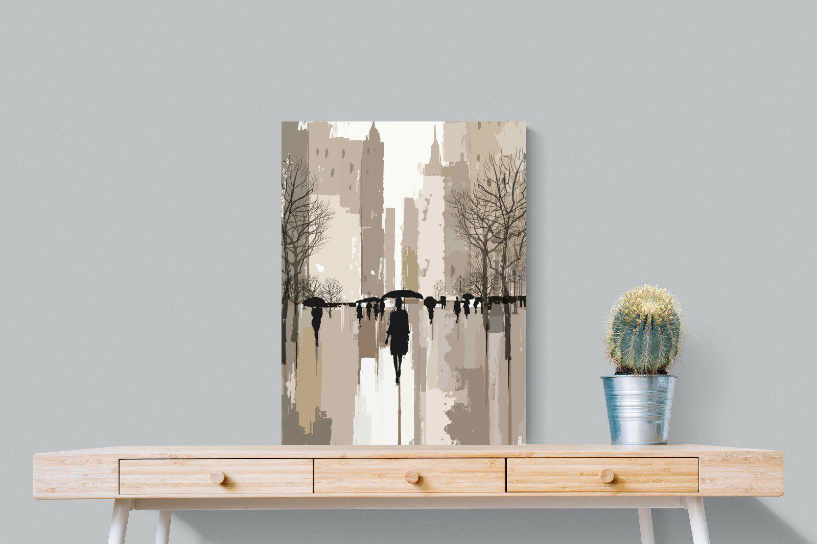 Rainy Manhattan-Wall_Art-60 x 80cm-Mounted Canvas-No Frame-Pixalot