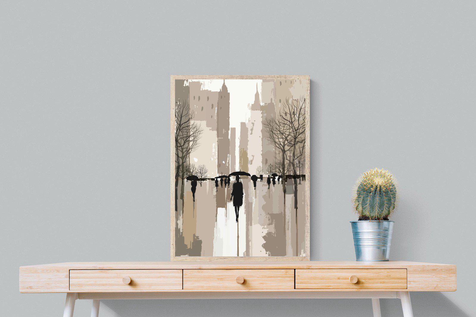 Rainy Manhattan-Wall_Art-60 x 80cm-Mounted Canvas-Wood-Pixalot