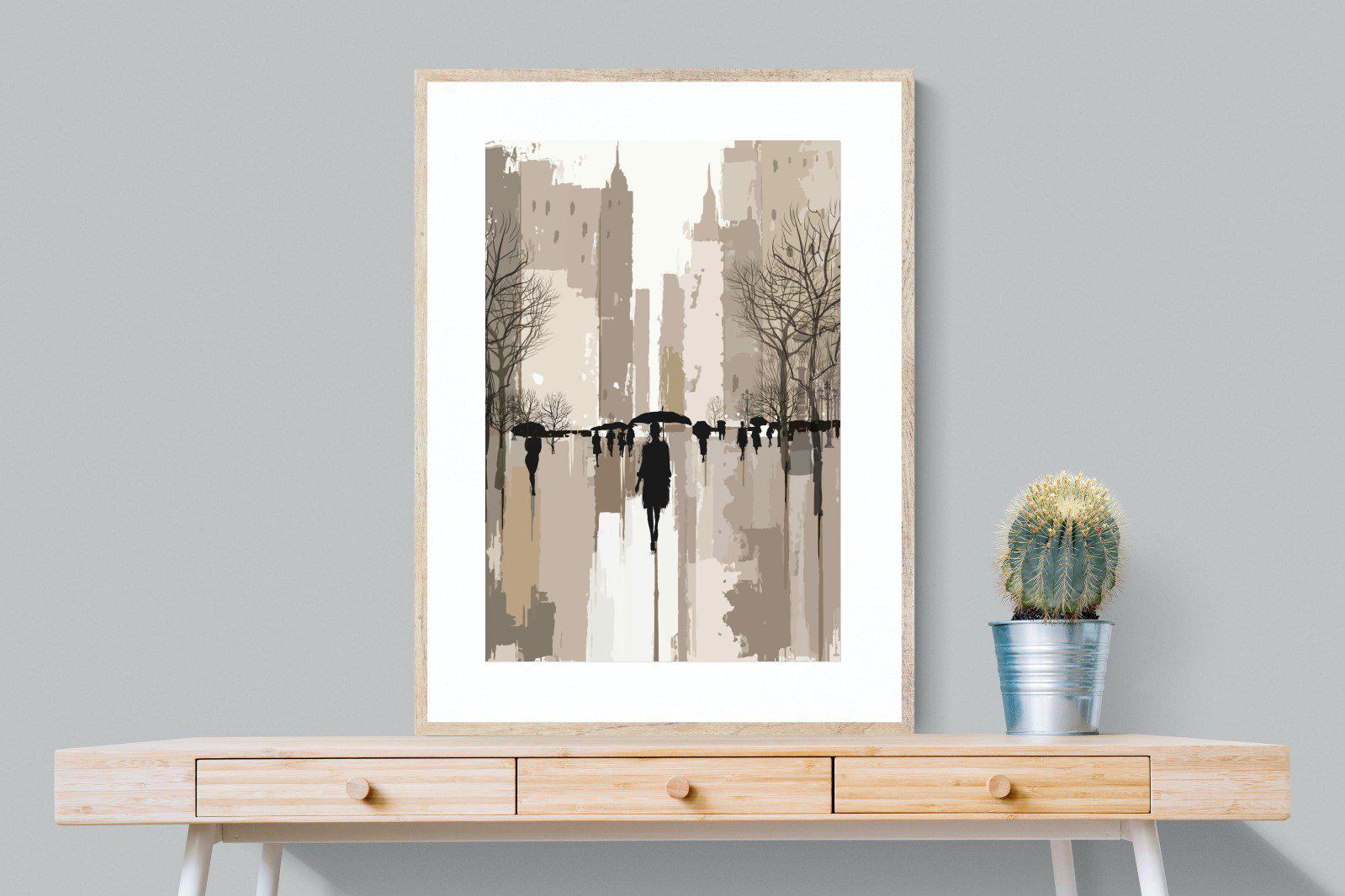 Rainy Manhattan-Wall_Art-75 x 100cm-Framed Print-Wood-Pixalot