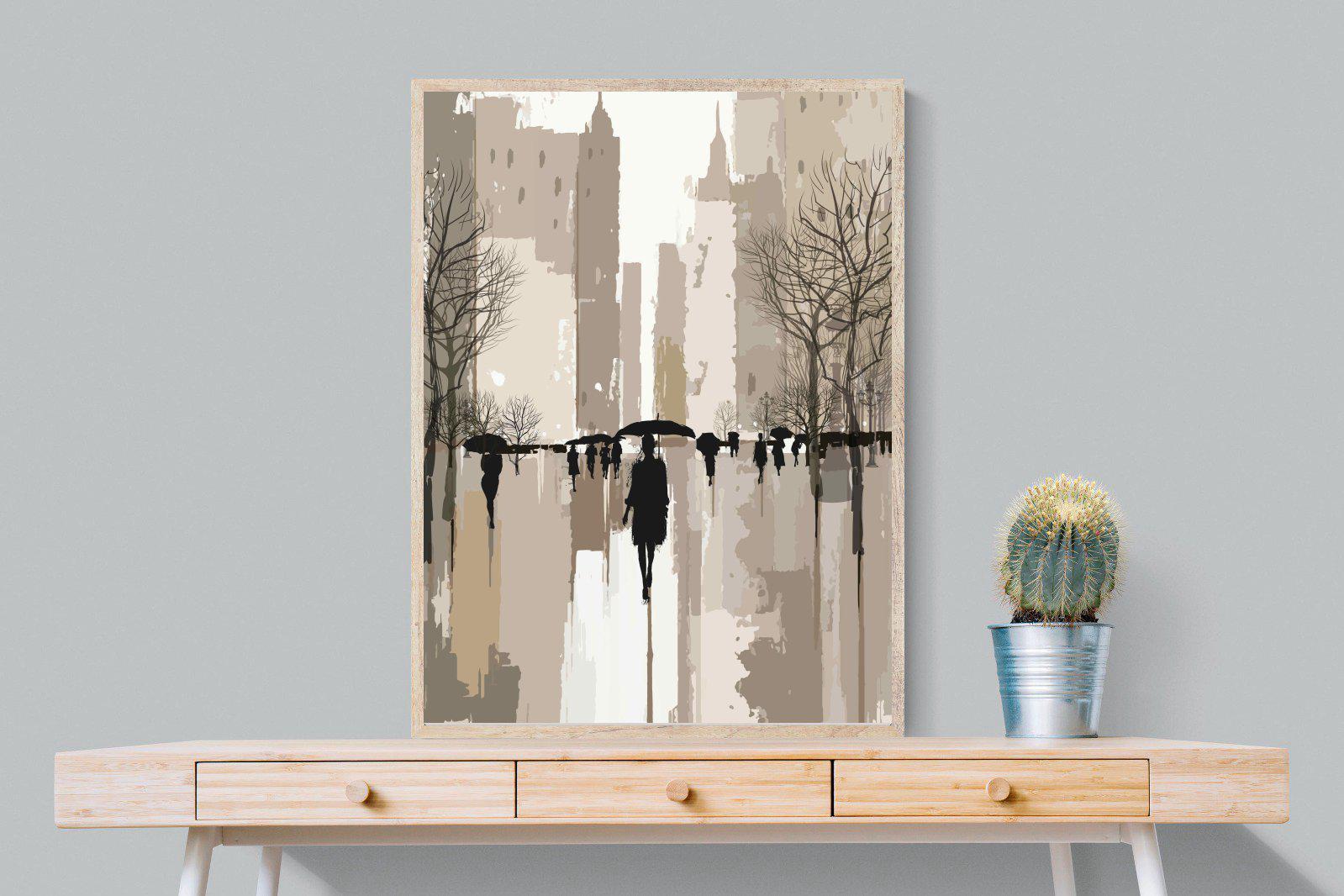 Rainy Manhattan-Wall_Art-75 x 100cm-Mounted Canvas-Wood-Pixalot