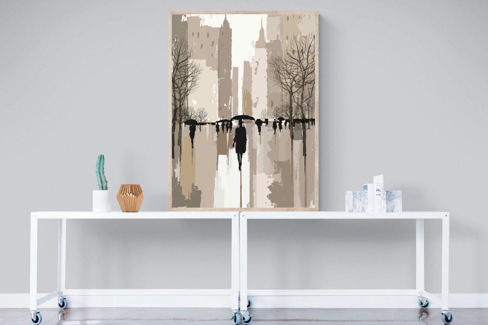 Rainy Manhattan-Wall_Art-90 x 120cm-Mounted Canvas-Wood-Pixalot