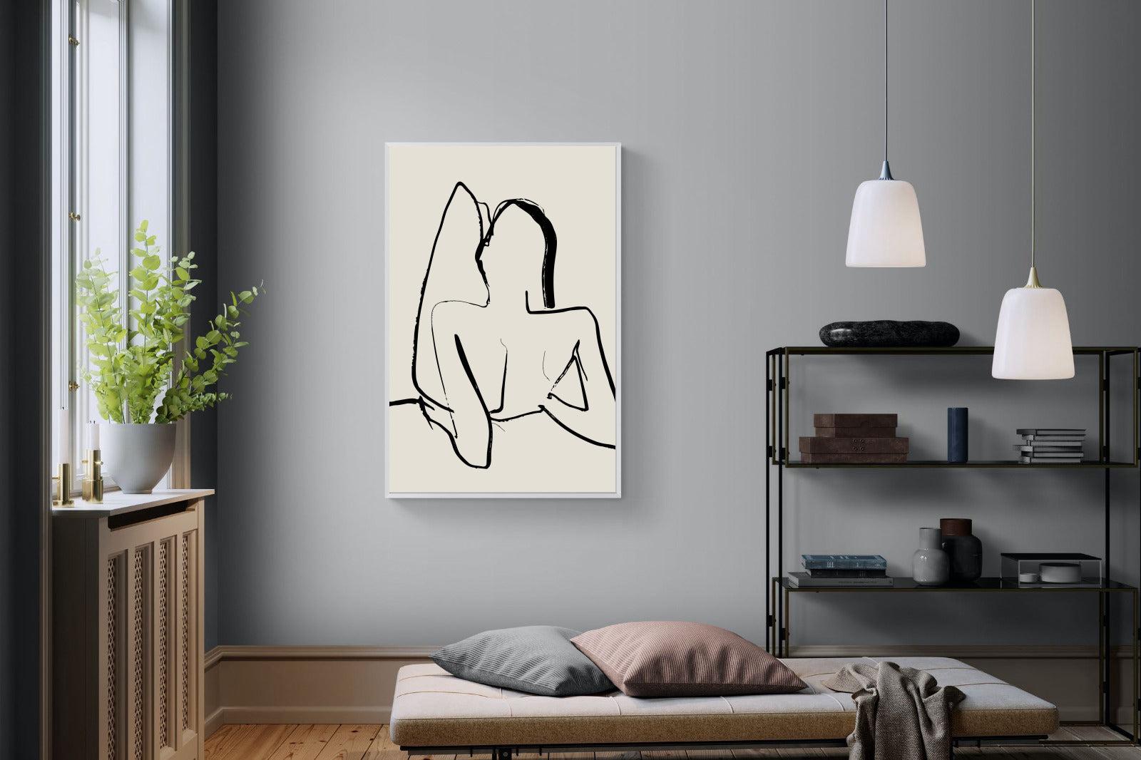 Reclined-Wall_Art-100 x 150cm-Mounted Canvas-White-Pixalot