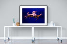 Red Octopus-Wall_Art-120 x 90cm-Framed Print-Black-Pixalot