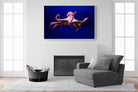 Red Octopus-Wall_Art-150 x 100cm-Mounted Canvas-White-Pixalot