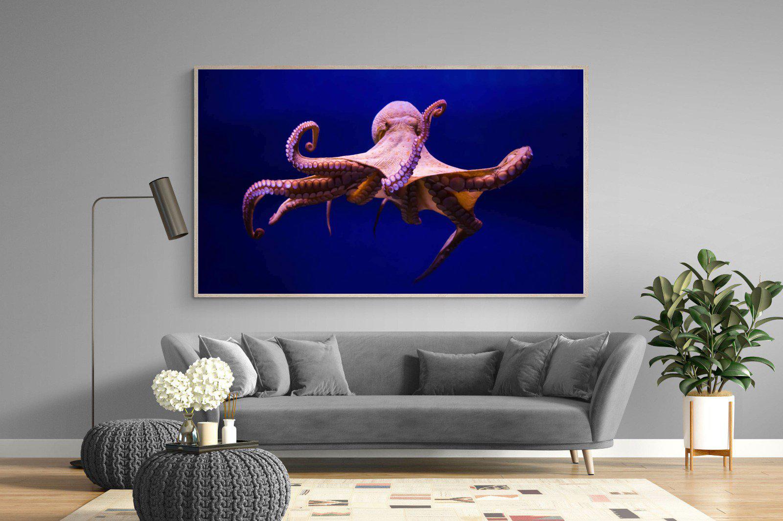 Red Octopus-Wall_Art-220 x 130cm-Mounted Canvas-Wood-Pixalot
