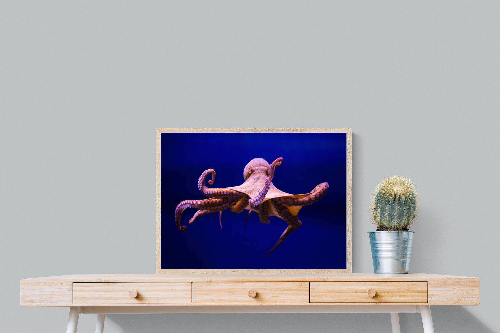 Red Octopus-Wall_Art-80 x 60cm-Mounted Canvas-Wood-Pixalot