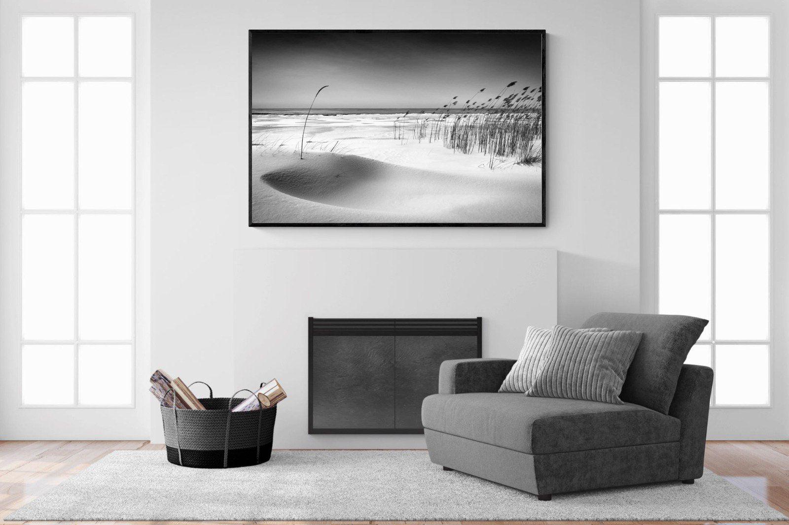 Reeds-Wall_Art-150 x 100cm-Mounted Canvas-Black-Pixalot