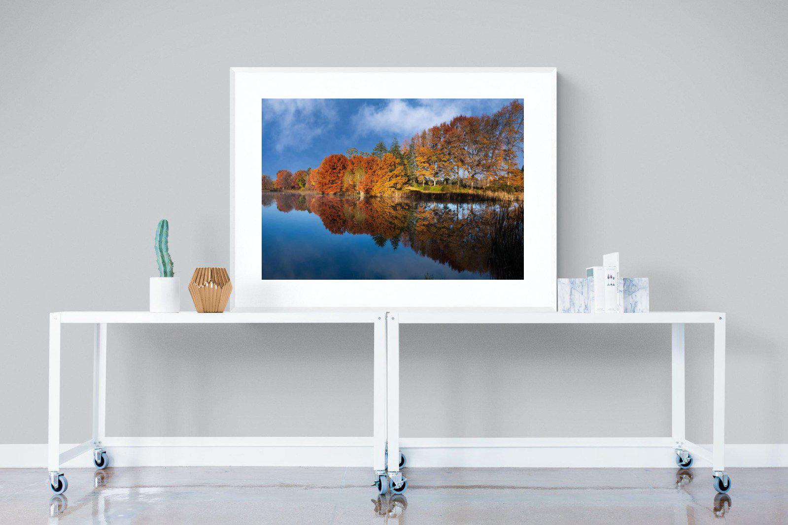 Reflection-Wall_Art-120 x 90cm-Framed Print-White-Pixalot