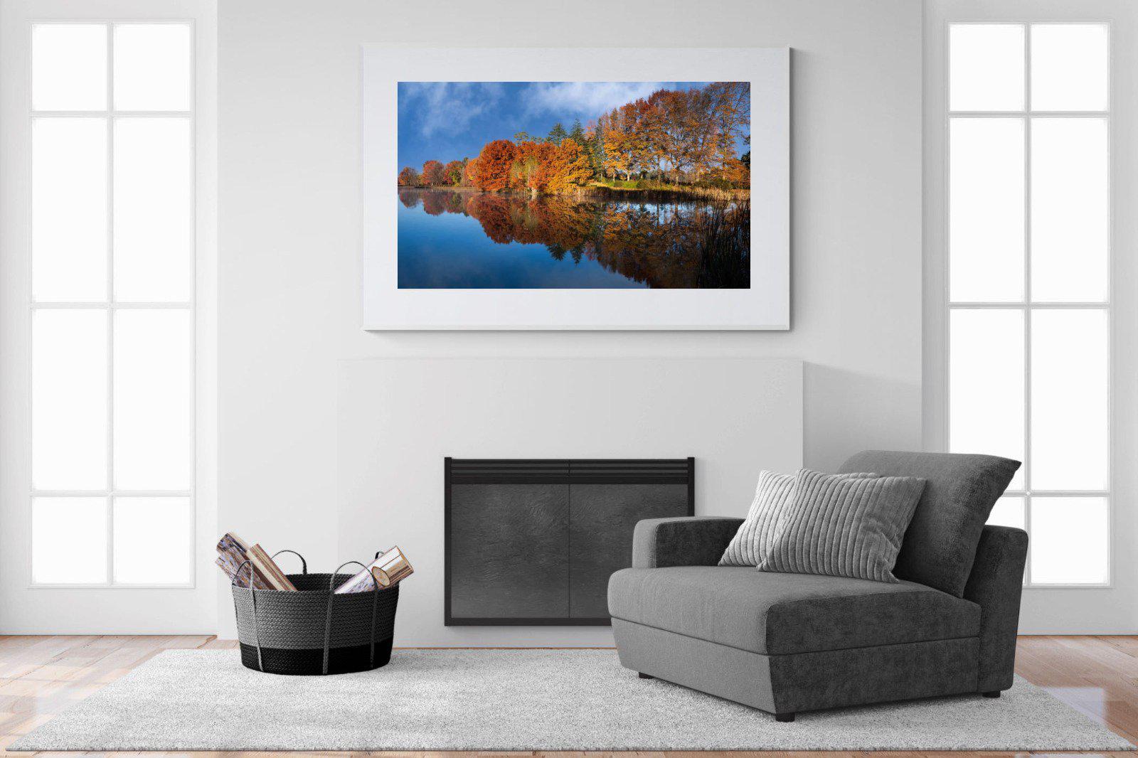 Reflection-Wall_Art-150 x 100cm-Framed Print-White-Pixalot