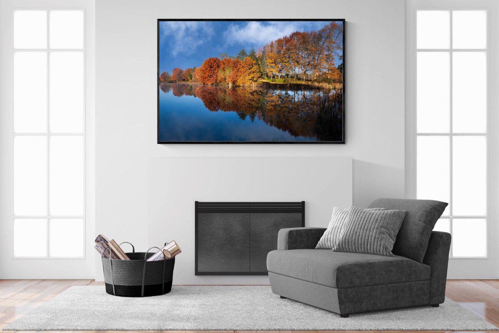 Reflection-Wall_Art-150 x 100cm-Mounted Canvas-Black-Pixalot
