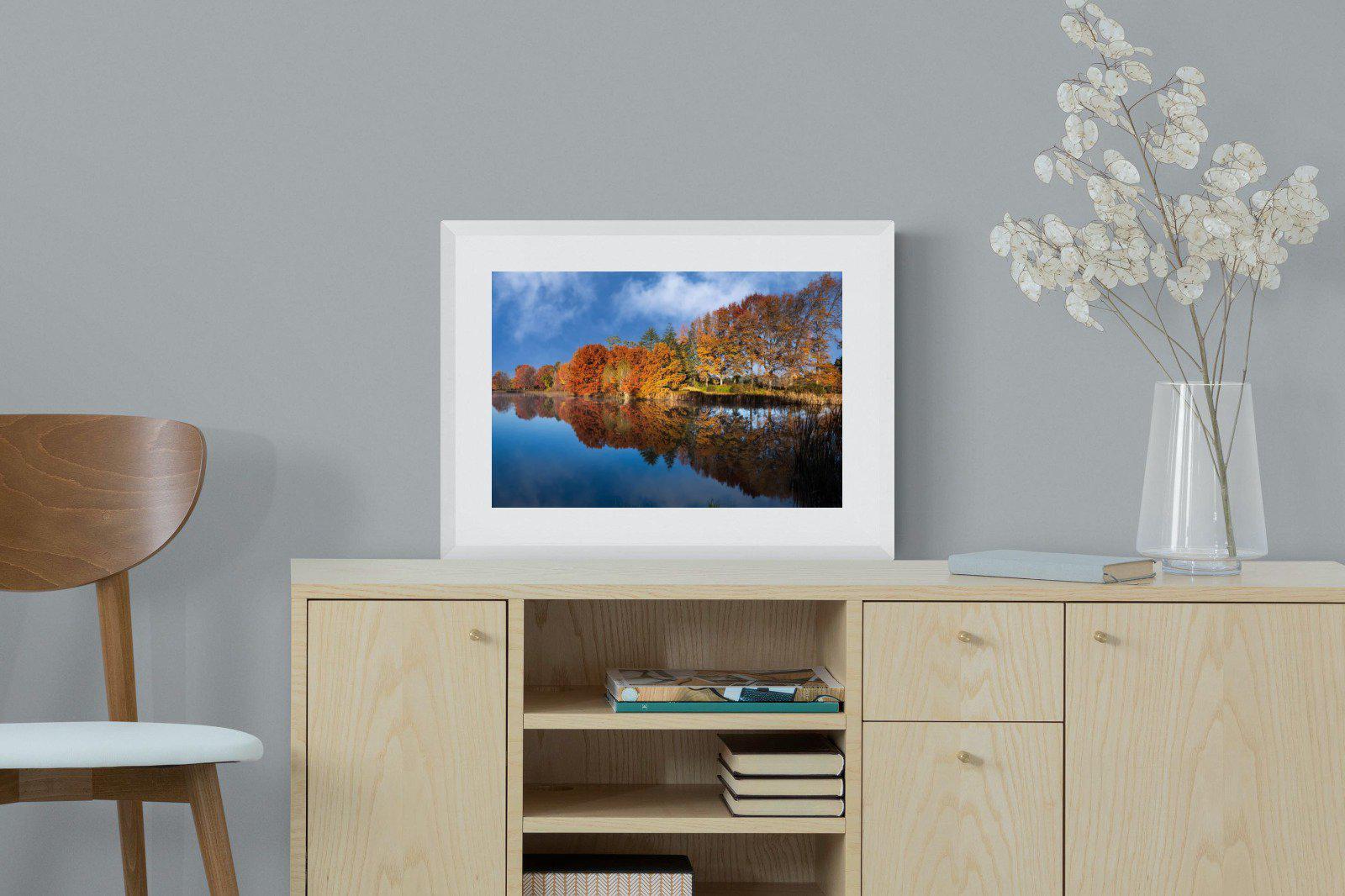 Reflection-Wall_Art-60 x 45cm-Framed Print-White-Pixalot