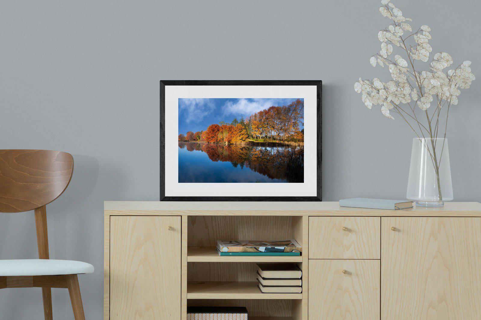 Reflection-Wall_Art-60 x 45cm-Framed Print-Black-Pixalot