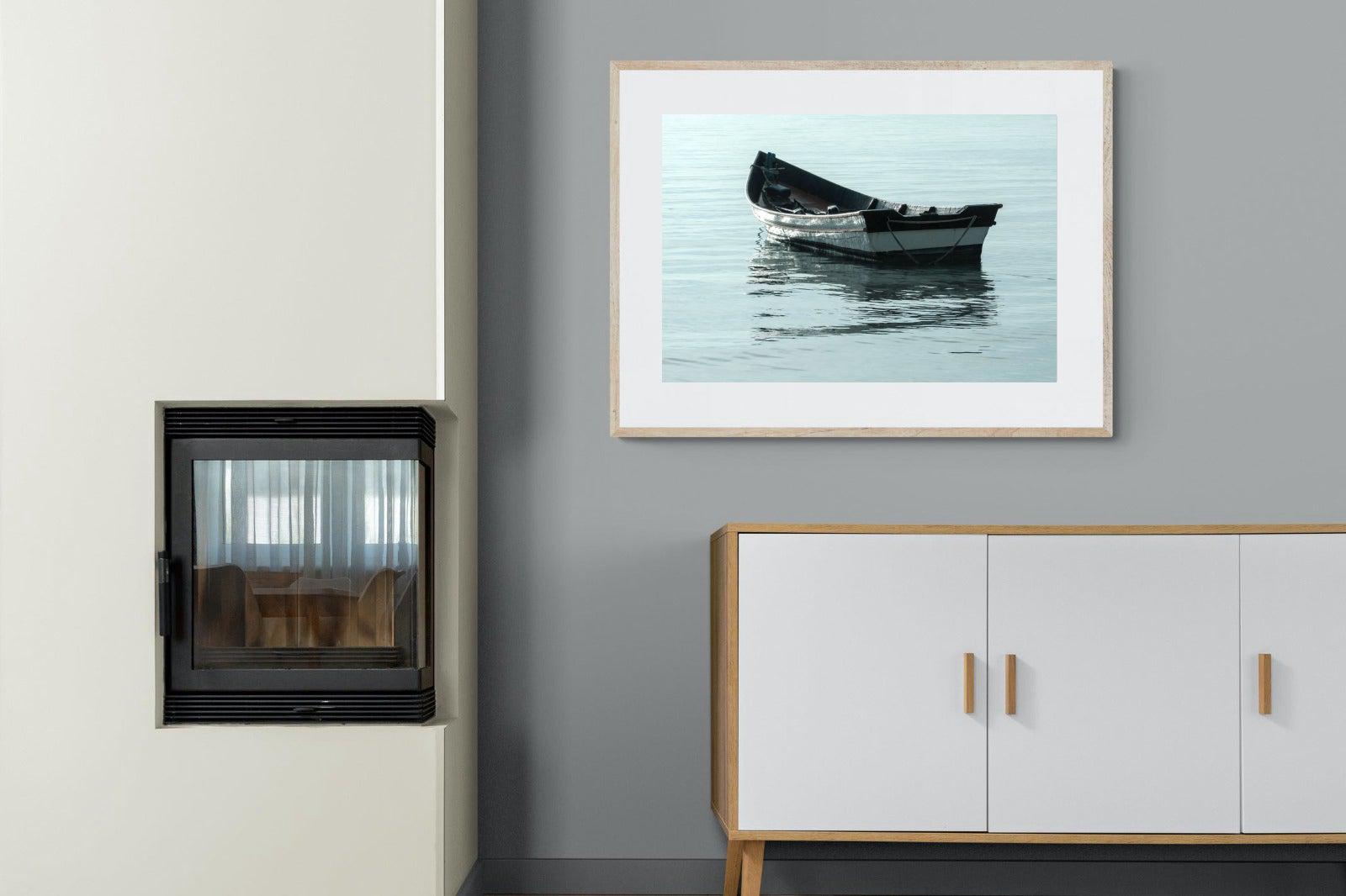 Reflective Row-Wall_Art-100 x 75cm-Framed Print-Wood-Pixalot