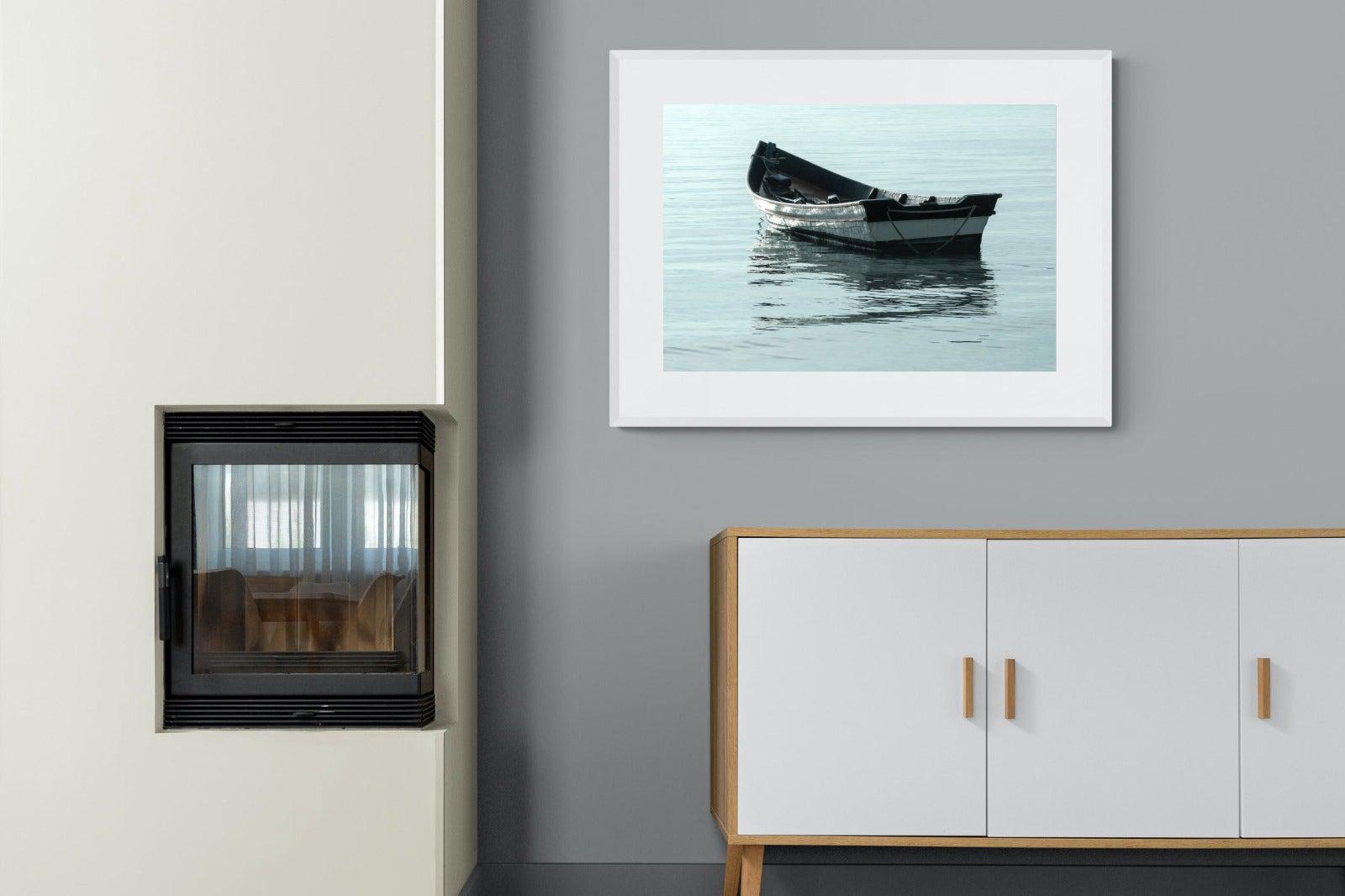 Reflective Row-Wall_Art-100 x 75cm-Framed Print-White-Pixalot