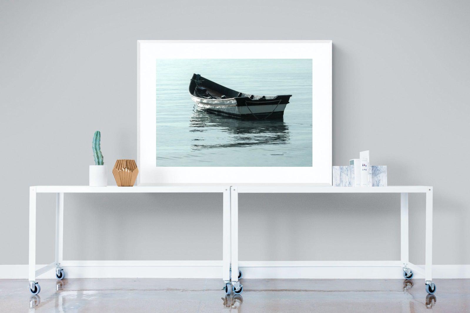 Reflective Row-Wall_Art-120 x 90cm-Framed Print-White-Pixalot