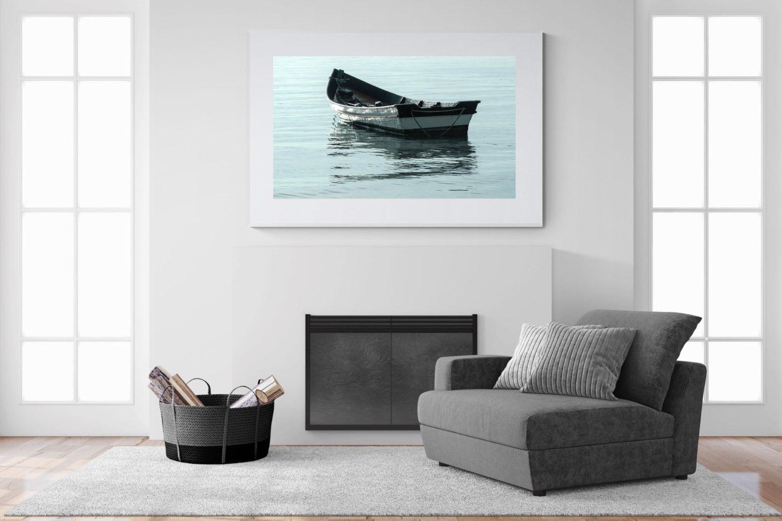 Reflective Row-Wall_Art-150 x 100cm-Framed Print-White-Pixalot